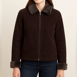 Black Fur Trim Jacket